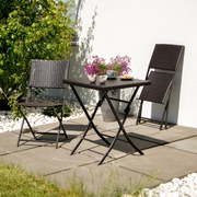 Zestaw mebli ogrodowych technorattanowych Orlean czarny PATIO