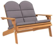 Drewniana ławka ogrodowa w stylu adirondack szary Losera 7X