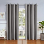 4Home Zasłona zaciemniająca Manila szary, 150 x 250 cm