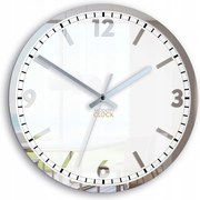 Zegar na ścianę klasyczny cichy mechanizm okrągły z białą tarczą akrylowy