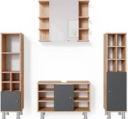 Zestaw mebli łazienkowych złoty dąb energetyczny 60x32x54 fynn