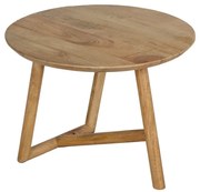 Okrągły stolik z litego drewna mango w naturalnym kolorze ø 60 cm Mao – Ixia