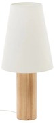Biało-naturalna lampa stojąca z tekstylnym kloszem (wys. 110 cm) Marga – Kave Home