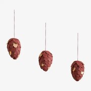 Zestaw 3 Ozdób Świątecznych Z Papieru Elysia Grana - Sklum