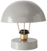 Metalowa lampka stołowa Clover, szary klosz, Ø 25 cm