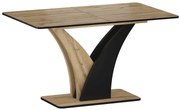 Stół rozkładany VENTO 120(160)x68 dąb artisan/czarny SIGNAL