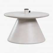 Podstawa Parasola Z Wbudowanym Okrągłym Stołem Ø60 Cm Z Cementu Darwys Sand Grey - Sklum