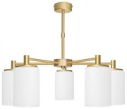 Pięcioramienny złoty nowoczesny żyrandol KR-S5