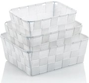 Kela 3-częściowy zestaw koszy do przechowywania Alvaro, biały