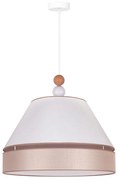 Duolla - Żyrandol na lince AVIGNON 1xE27/15W/230V śr. 60 cm biały/beżowy