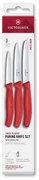Victorinox - Zestaw 3 noży kuchennych do warzyw SWISS CLASSIC, czerwony