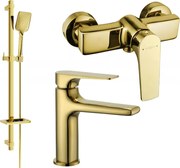 Mexen Lynx DQ62 zestaw prysznicowy, złoty - 745904DQ62-50