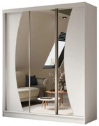 Szafa przesuwna - Foks 180 cm, biały mat