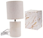 Lampa stołowa ceramiczna Light  33 cm, jasnobeżowa