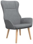 Jasnoszary tapicerowany fotel do czytania E5-A35