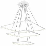 LAMPA WISZĄCA nowoczesna geometryczna biała NIX WHITE 117W LED