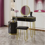 Stół toaletowy czarny 100x40x79 charlène