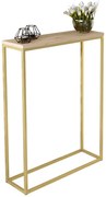 Wąska Konsola Do Korytarza Złoty + Dąb Artisan D8-Z79