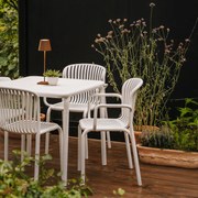 Krzesło ogrodowe z podłokietnikami Brene White FERNE