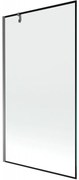 Mexen Next parawan nawannowy 1-skrzydłowy 100 x 150 cm, czarna ramka, gun metal - 895-100-000-00-70-95