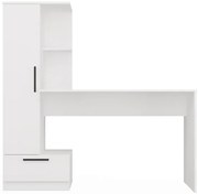 Białe biurko z regałem L9-B31