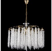 Żyrandol na łańcuchu 7xE14/60W/230V śr. 54 cm zoty