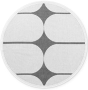 Dywan zewnętrzny dwustronny Duet kremowo-czarny 160 cm x 160 cm koło