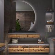 Okrągłe lustro łazienkowe z oświetleniem LED E4