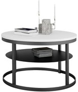 Dwupoziomowy stolik kawowy czarny + biały H9-A58