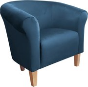 Fotel DRAWA 1 VELVET ciemno niebieski ATOS