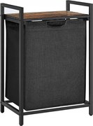 Szafka Łazienkowa Z Wysuwanym Koszem Rustykalny Brąz E3-S04