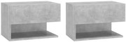Zestaw szarych wiszących szafek nocnych N5-E70