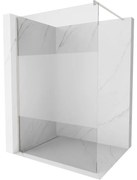 Mexen Kioto ścianka prysznicowa Walk-in 100 x 200 cm, transparent/szron 8 mm, nikiel szczotkowany - 800-100-101-97-35