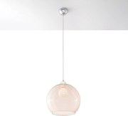 Lampy wiszące minimalistyczny Esfera, stal/szkło - 1 źródło światła 4000K - L.30 x H.120 cm - szampański