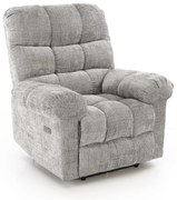 Fotel rozkładany AMORE szary elektryczny HALMAR