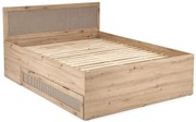 Łóżko 160x200 z pojemnikiem w kolorze dąb artisan M0-S16
