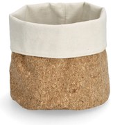 Koszyk do przechowywania z korka i bawełny, Ø 20 x 20 cm