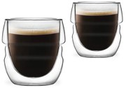 Zestaw 2 szklanek z podwójnymi ściankami Vialli Design Sferico, 70 ml