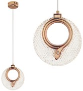 LAMPA WISZĄCA KRYSZTAŁOWA LED LHJ110-1CP JASNE RÓŻOWE ZŁOTO