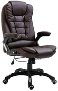 Rozkładany brązowy biurowy fotel C3-E01