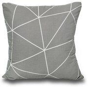 Kvalitex Poszewka na poduszkę Nordic Grid szary, 50 x 70 cm