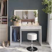 Stół do toalety biały/biały wysoki połysk 119.8x50.1x76 sherry