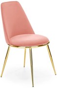 Różowe krzesło glamour welurowe na złotej podstawie Z0-W33