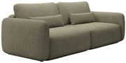 Kanapa 3-osobowa rozkładana z zieloną teksturowaną tapicerką - VOPOZA