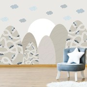 Fototapeta - Autka na wzgórzach (196x136 cm)