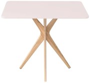 Stół CUTTI 55x80 różowy/jesion RAGABA