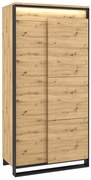 Loftowa Dwudrzwiowa Szafa Dąb Artisan D2-L18