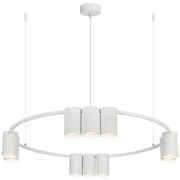 Biała nowoczesna lampa 10 punktowa K406 W9-B70