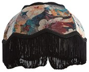 Abażur z tkaniny z kwiatowym wzorem i białym wnętrzem 31,5/15/14 - Heritage klasyczny/Antyczny