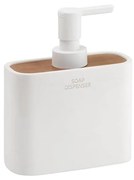 Gedy - Dozownik mydła NINFEA biały/bambus